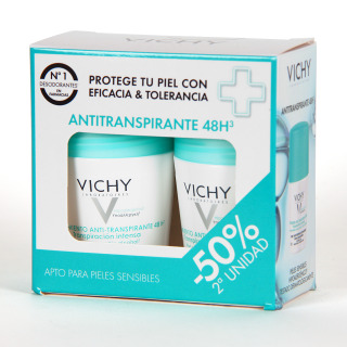 Vichy PACK Duplo Desodorante Antitranspirante 48h Precio Ahorro