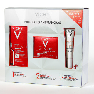 Vichy PACK Liftactiv B3 Serum y Crema B3 Antimanchas SPF 50 REGALO Minitalla Capital Soleil UV Age SPF50+