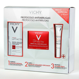 Vichy PACK Liftactiv Serum Retinol y Crema Specialist Collagen REGALO Minitalla Capital Soleil UV Age SPF50+