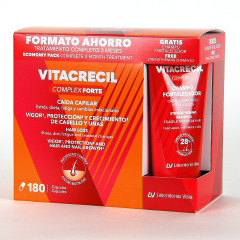 Vitacrecil PACK Complex Forte 180 cápsulas Champú Fortalecedor Gratis