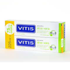 Vitis Aloe Vera Pasta PACK Duplo sabor manzana-menta 150ml