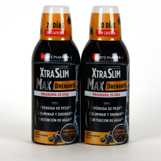Xtraslim Max Pack Duplo Drenante 500 ml Grosella Negra 20% Descuento