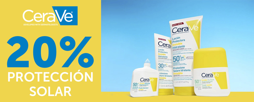 Cerave | 20% en Protección Solar Cerave
