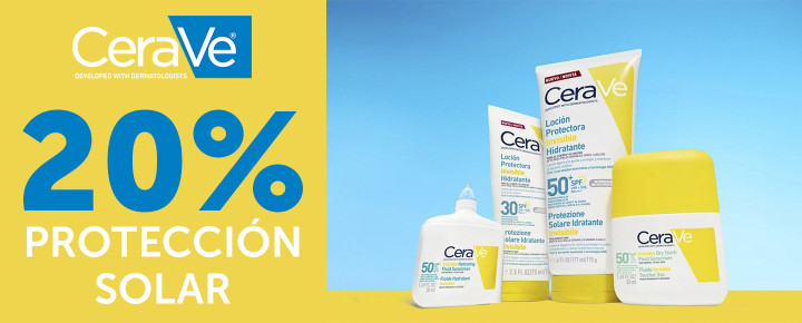 Promoción: Cerave | 20% en Protección Solar Cerave