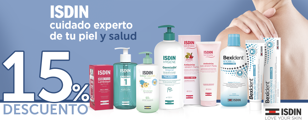 ISDIN | ¡15% de Descuento en todas estas gamas!