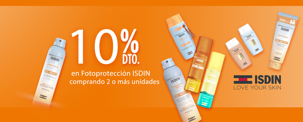 ISDIN | 10% de descuento en Fotoprotección a partir de la 2ª unidad