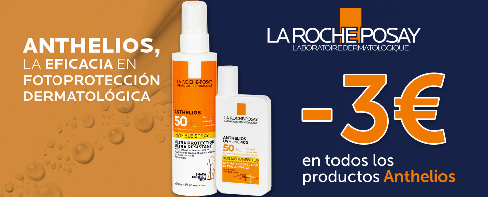 La Roche-Posay | 3€ de Descuento en solares Anthelios