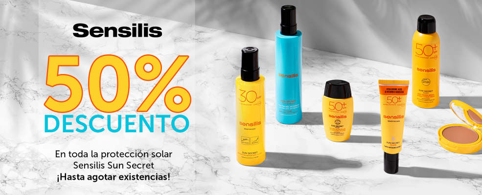 Sensilis | 50% Descuento en todos los productos solares Sun Secret