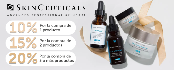 Promoción: Skinceuticals | 10, 15, 20% en SkinCeuticals por la compra de 1, 2 y 3 o más productos