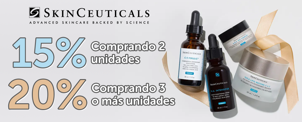 SKINCEUTICALS | Todos sus productos con 15 y 20% de Descuento