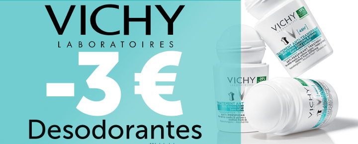 Promoción: VICHY | 3€ de descuento en Desodorantes